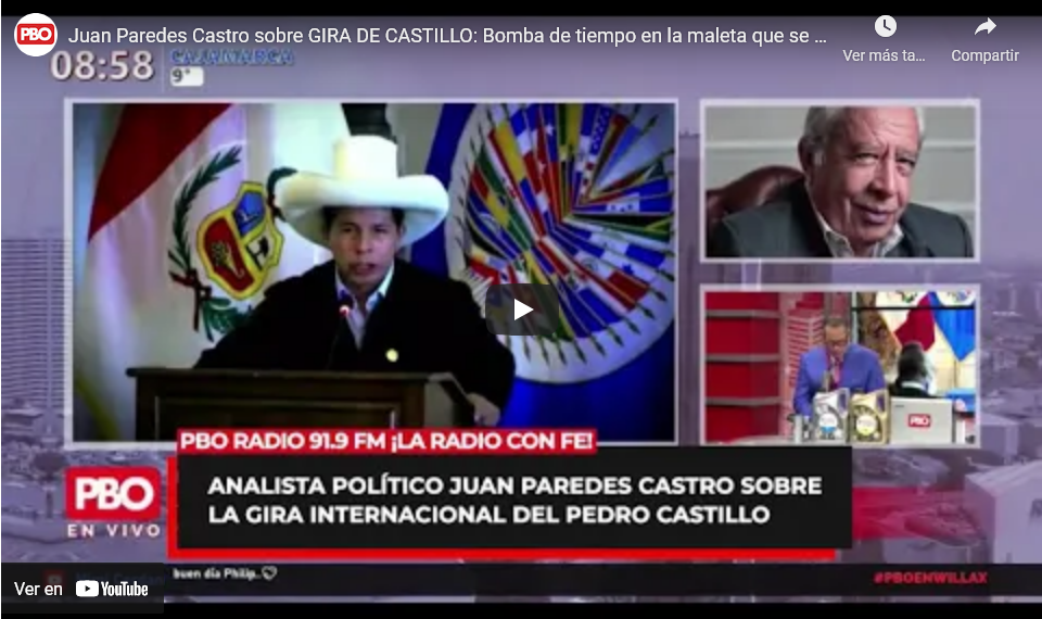 Juan Paredes Castro sobre gira de Castillo